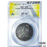 1827 Capped Bust Half Dollar ANACS EF45