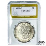1898-O Morgan Silver Dollar PGA MS63