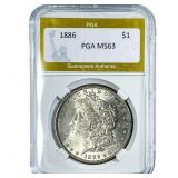 1886 Morgan Silver Dollar PGA MS63