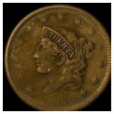 1838 Coronet Head Large Cent NICELY CIRCULATED