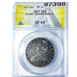 1827 Capped Bust Half Dollar ANACS EF45