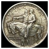 1925 Stone Mountain Silver Half Dollar NEARLY UNCI