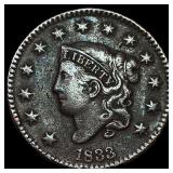 1833 Copper Large Cent NEARLY UNCIRCULATED