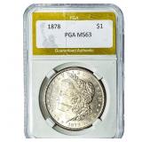 1878 Morgan Silver Dollar PGA MS63