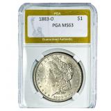 1883-O Morgan Silver Dollar PGA MS63