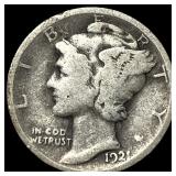 1921 Silver Mercury Dime LIGHTLY CIRCULATED