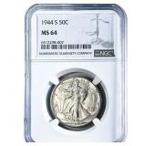 1944-S Walking Liberty Half Dollar NGC MS64