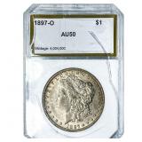 1897-O Morgan Silver Dollar PCI AU50