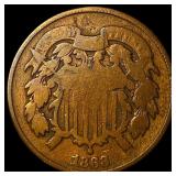 1868 Austria 2 Kreuzer Copper Coin NICELY CIRCULAT