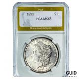 1891 Morgan Silver Dollar PGA MS63