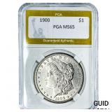 1900 Morgan Silver Dollar PGA MS65