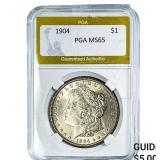 1904 Morgan Silver Dollar PGA MS65