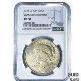 1922-D Silver Peace Dollar NGC AU58 VAM-4 DDO Mott