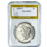 1898-O Morgan Silver Dollar PGA MS63