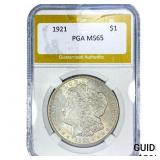 1921 Morgan Silver Dollar PGA MS65