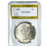 1880 Morgan Silver Dollar PGA MS64