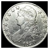 1830 Capped Bust Half Dollar ABOUT UNCIRCULATED
