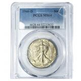 1946-D Walking Liberty Half Dollar PCGS MS64