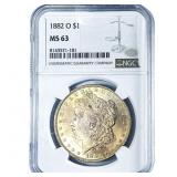 1882-O Morgan Silver Dollar NGC MS63