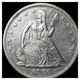 1859 Silver Half Dollar CHOICE AU