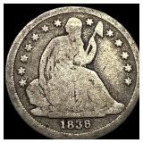 1838-O Silver Half Dime LIGHTLY CIRCULATED