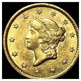 1852 $1 Gold Dollar Type 1 UNCIRCULATED