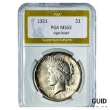 1921 Silver Peace Dollar PGA MS63