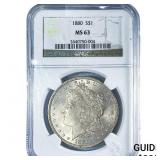 1880 Morgan Silver Dollar NGC MS63