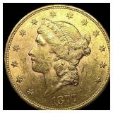 1877 Liberty Head Double Eagle $20 Gold UNCIRCULAT