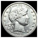 1914 Barber Silver Quarter CHOICE AU