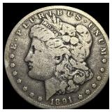 1891-CC Silver Morgan Dollar LIGHTLY CIRCULATED