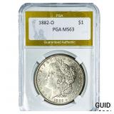 1882-O Morgan Silver Dollar PGA MS63