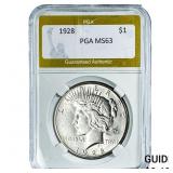 1928 Silver Peace Dollar PGA MS63