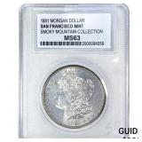 1881 Morgan Silver Dollar PCC MS63