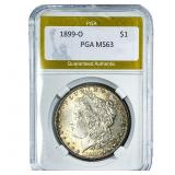 1889-O Morgan Silver Dollar PGA MS63