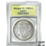 1889-O Morgan Silver Dollar USCG MS63+