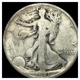 1921-D Silver Walking Liberty Half Dollar NICELY C