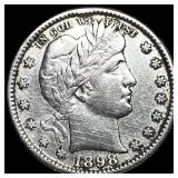 1898 Silver Barber Quarter UNCIRCULATED