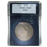 1810 Classic Head Large Cent  F12
