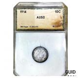 1914 Barber Dime PCI AU50