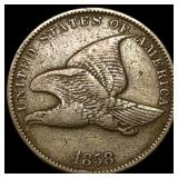 1858 Copper-Nickel Flying Eagle Cent CLOSELY UNCIR