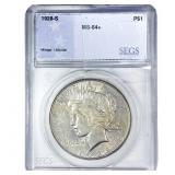 1928-S Silver Peace Dollar SEGS MS64+