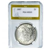 1887 Morgan Silver Dollar PGA MS63