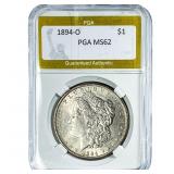 1894-O Morgan Silver Dollar PGA MS62