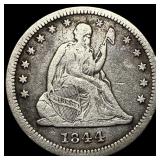 1844 Seated Liberty Quarter NEARLY UNCIRCULATED