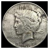 1934 Silver Peace Dollar NEARLY UNCIRCULATED