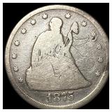 1875-CC Silver Twenty Cents LIGHTLY CIRCULATED