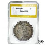 1900-O/CC Morgan Silver Dollar PGA VF20