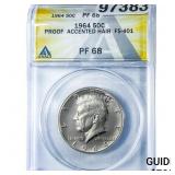 1964 Kennedy Half Dollar ANACS PF68