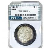 1881-S Morgan Silver Dollar PCI MS65+ DMPL